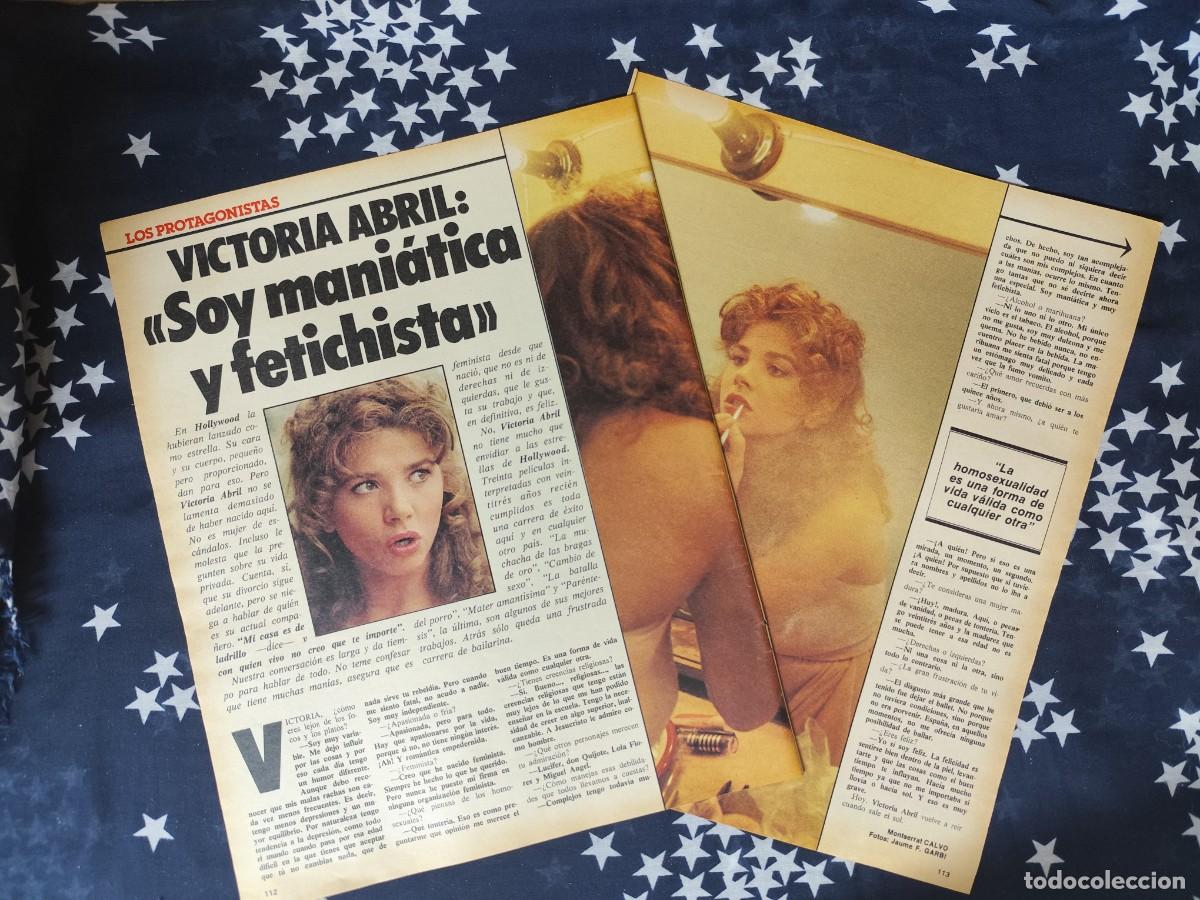 Coleccionismo de revista Intervi&uacute;: Victoria Abril Soy mani&aacute;tica y fetichista Recorte/Cliping Revista Interviu 336-1982