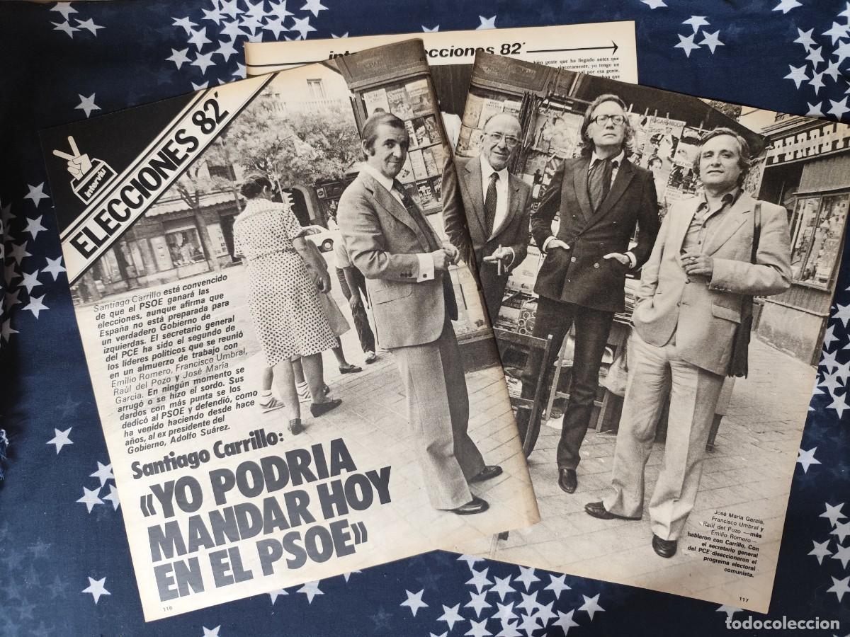 Coleccionismo de revista Intervi&uacute;: Santiago Carrillo Yo podr&iacute;a mandar hoy en el PSOE Recorte/Cliping Revista Interviu 334-1982