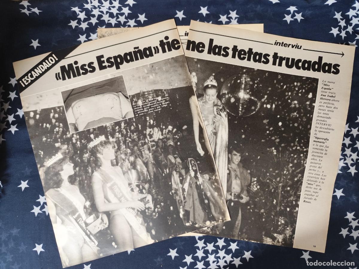 Coleccionismo de revista Intervi&uacute;: Miss Espa&ntilde;a tiene las tetas trucadas Recorte/Cliping Revista Interviu 334-1982