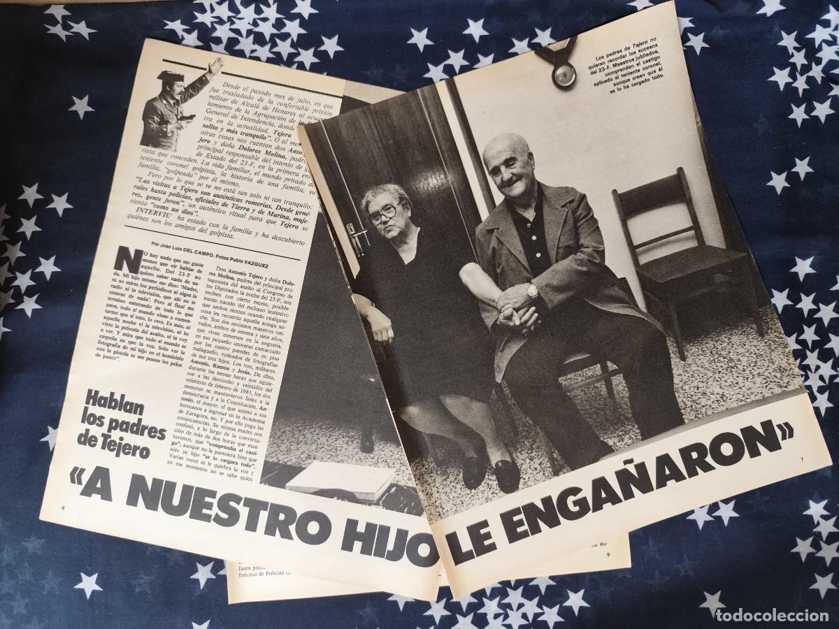 Coleccionismo de revista Intervi&uacute;: Los padres de Tejero A nuestro hijo lo enga&ntilde;aron Recorte / Clipping Revista Intervi&uacute; 333 - 1982