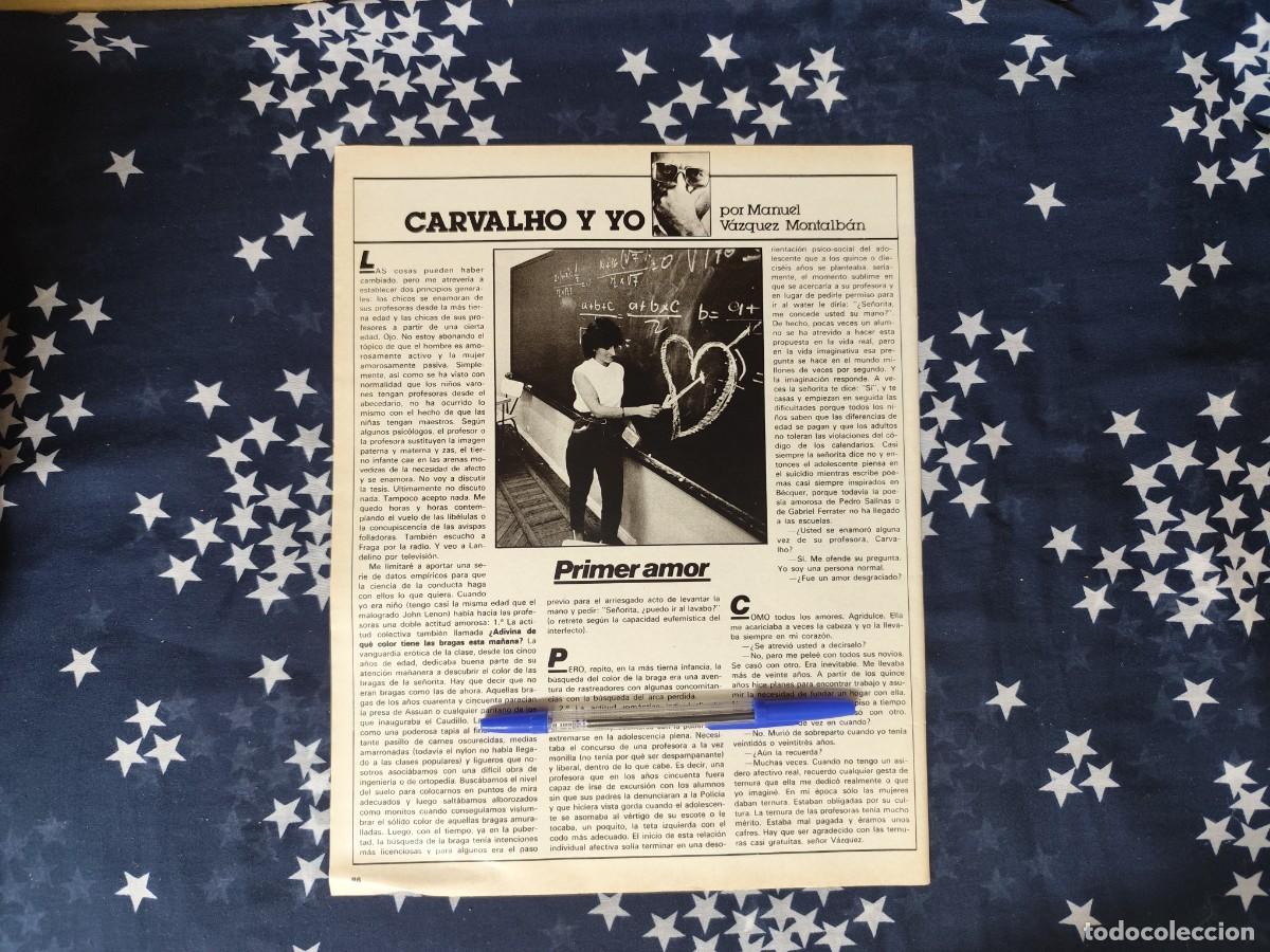 Coleccionismo de revista Intervi&uacute;: Carvalho y yo V&aacute;zquez Montalb&aacute;n Recorte / Clipping Revista Intervi&uacute; 332 - 1982