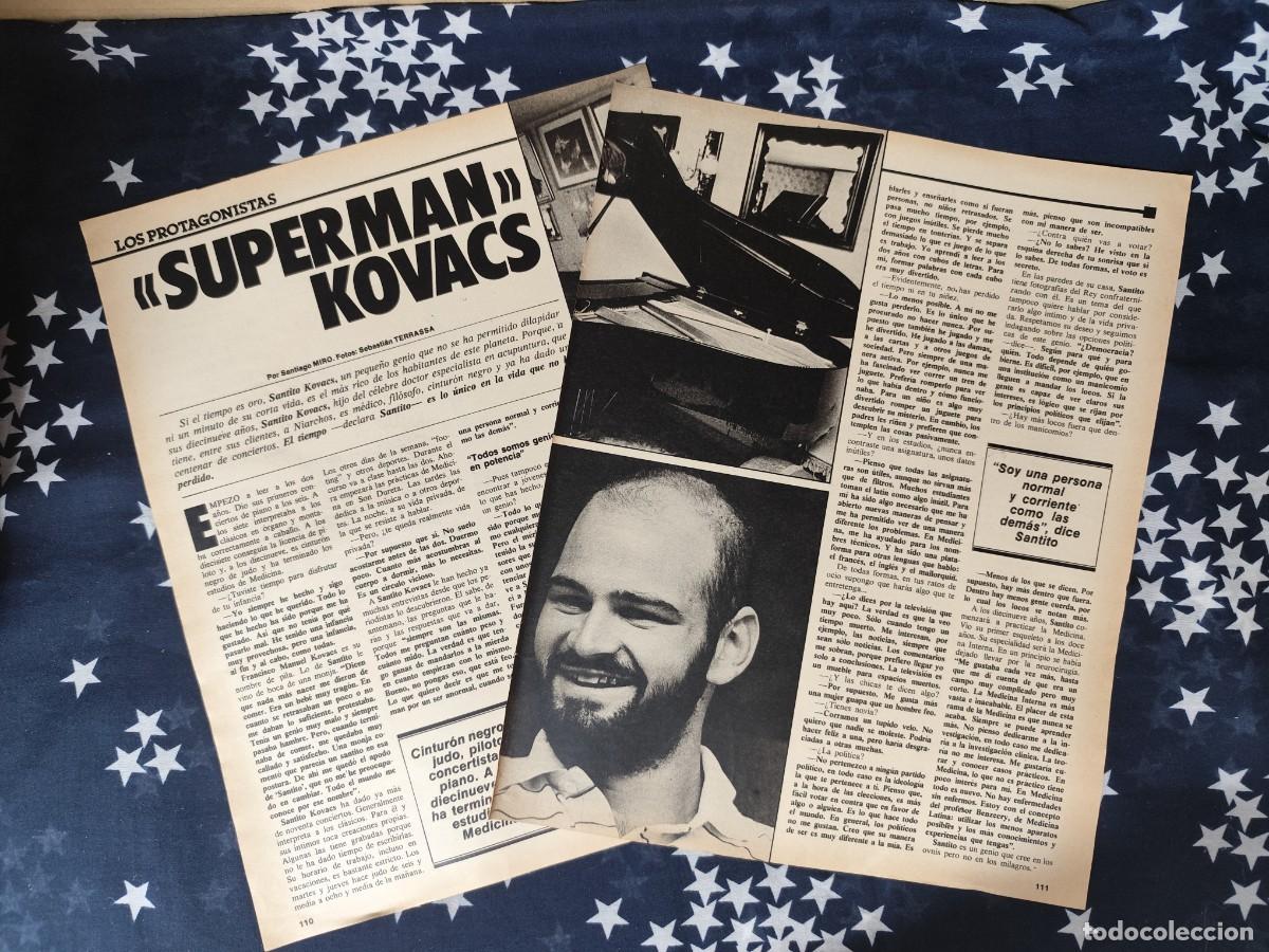 Coleccionismo de revista Intervi&uacute;: Superman Kovacs Recorte / Clipping Revista Intervi&uacute; 331 - 1982