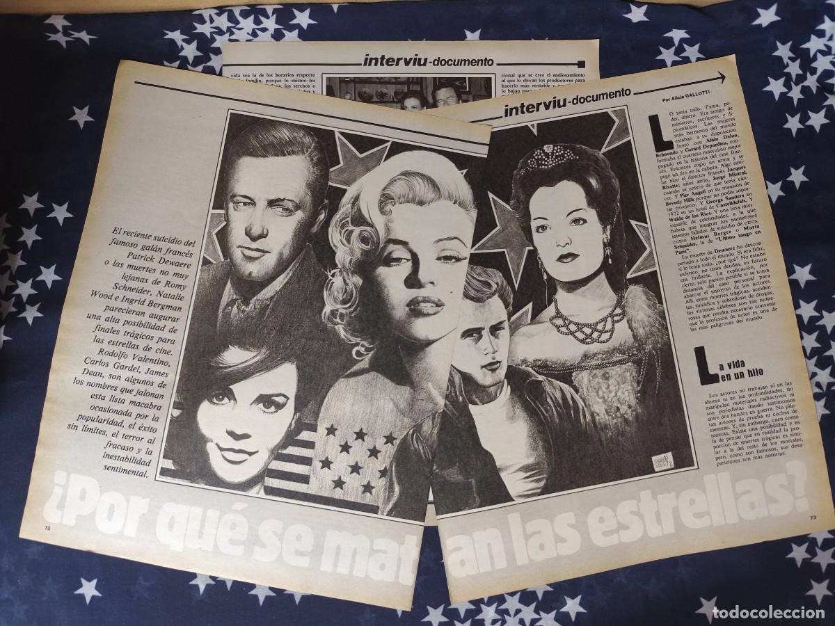 Coleccionismo de revista Intervi&uacute;: Por qu&eacute; se matan las estrellas Recorte / Clipping Revista Intervi&uacute; 331 - 1982