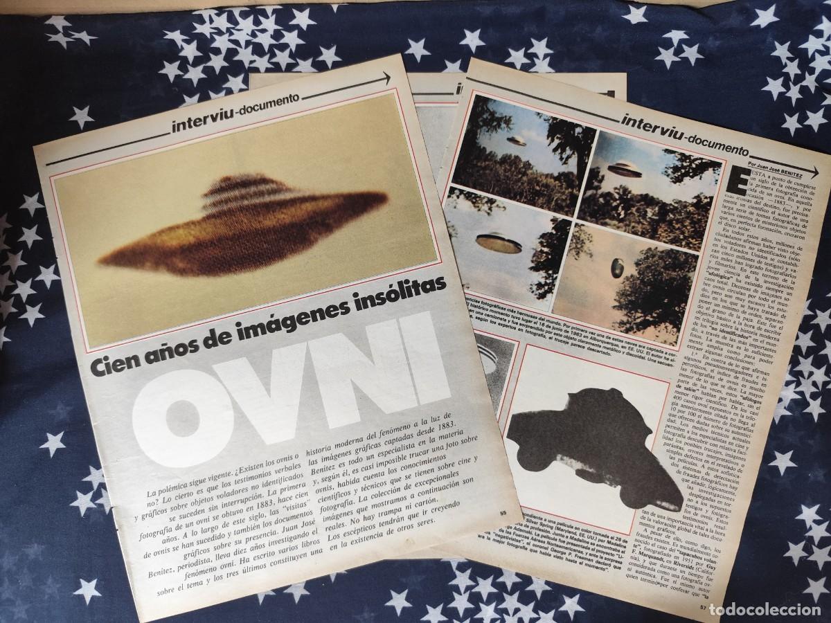 Coleccionismo de revista Intervi&uacute;: Cien a&ntilde;os de im&aacute;genes ins&oacute;litas OVNI Recorte / Clipping Revista Intervi&uacute; 330 - 1982