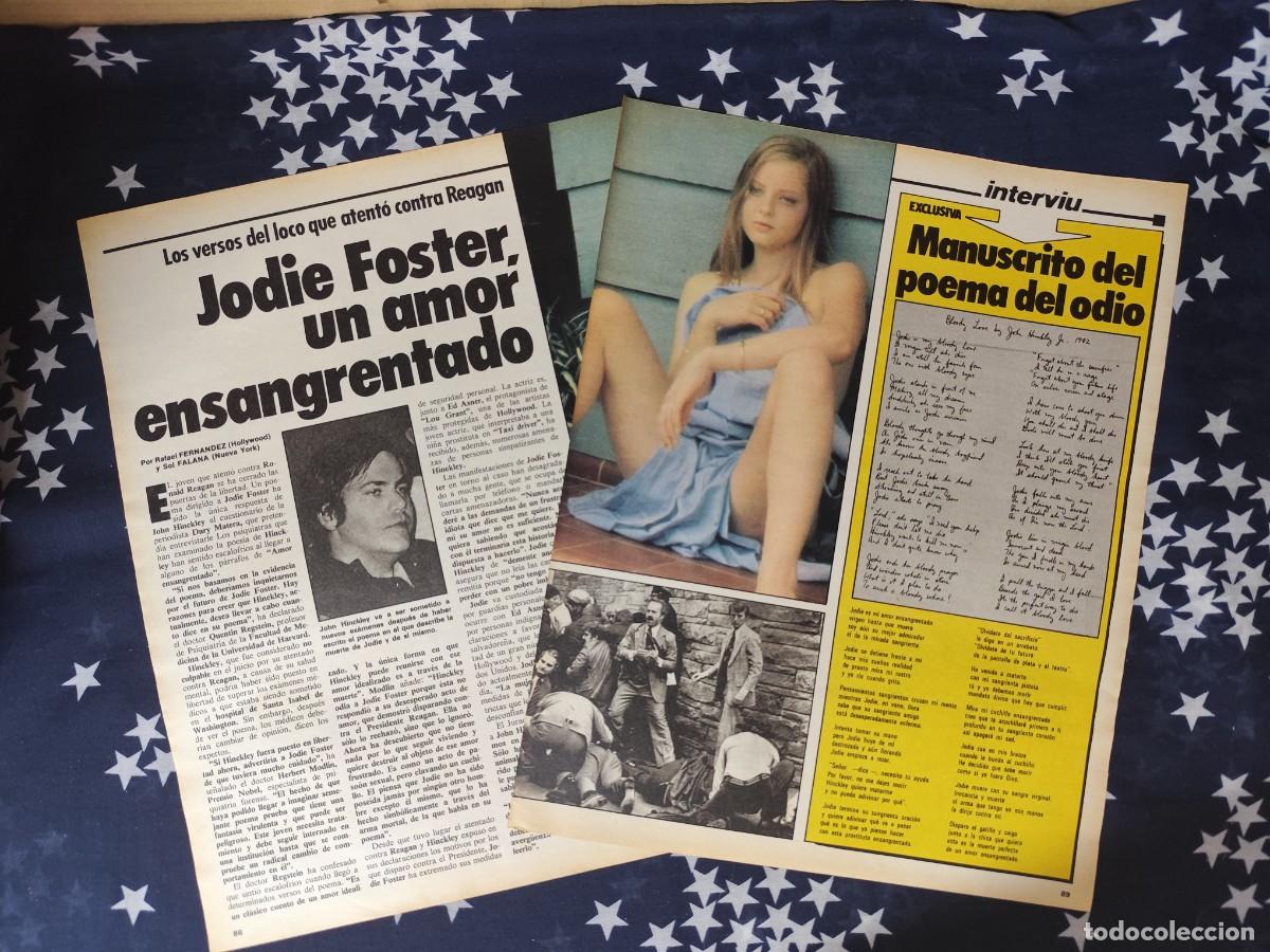 Coleccionismo de revista Intervi&uacute;: Jodie Foster un amor ensangrentado Recorte / Clipping Revista Intervi&uacute; 329 - 1982
