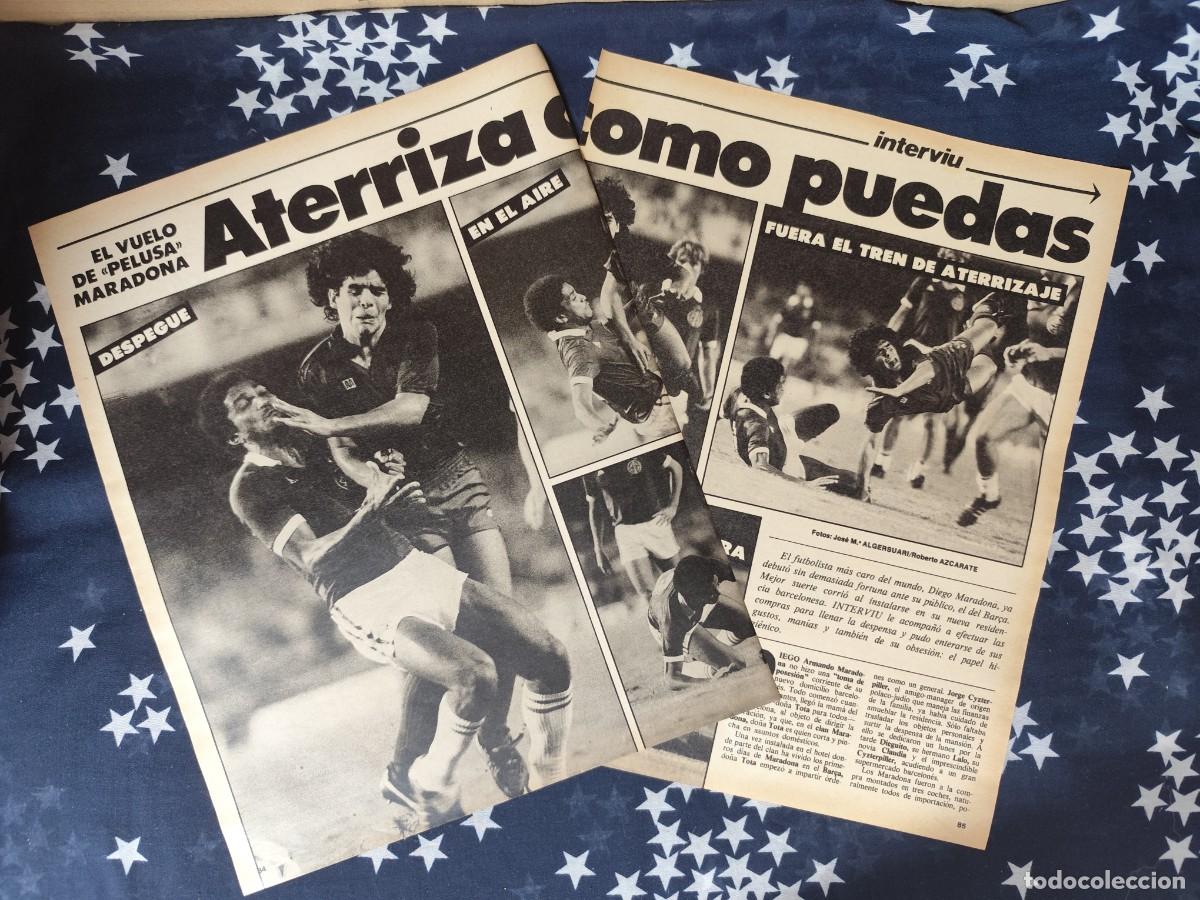 Coleccionismo de revista Intervi&uacute;: Maradona Aterriza como puedas Recorte / Clipping Revista Intervi&uacute; 329 - 1982