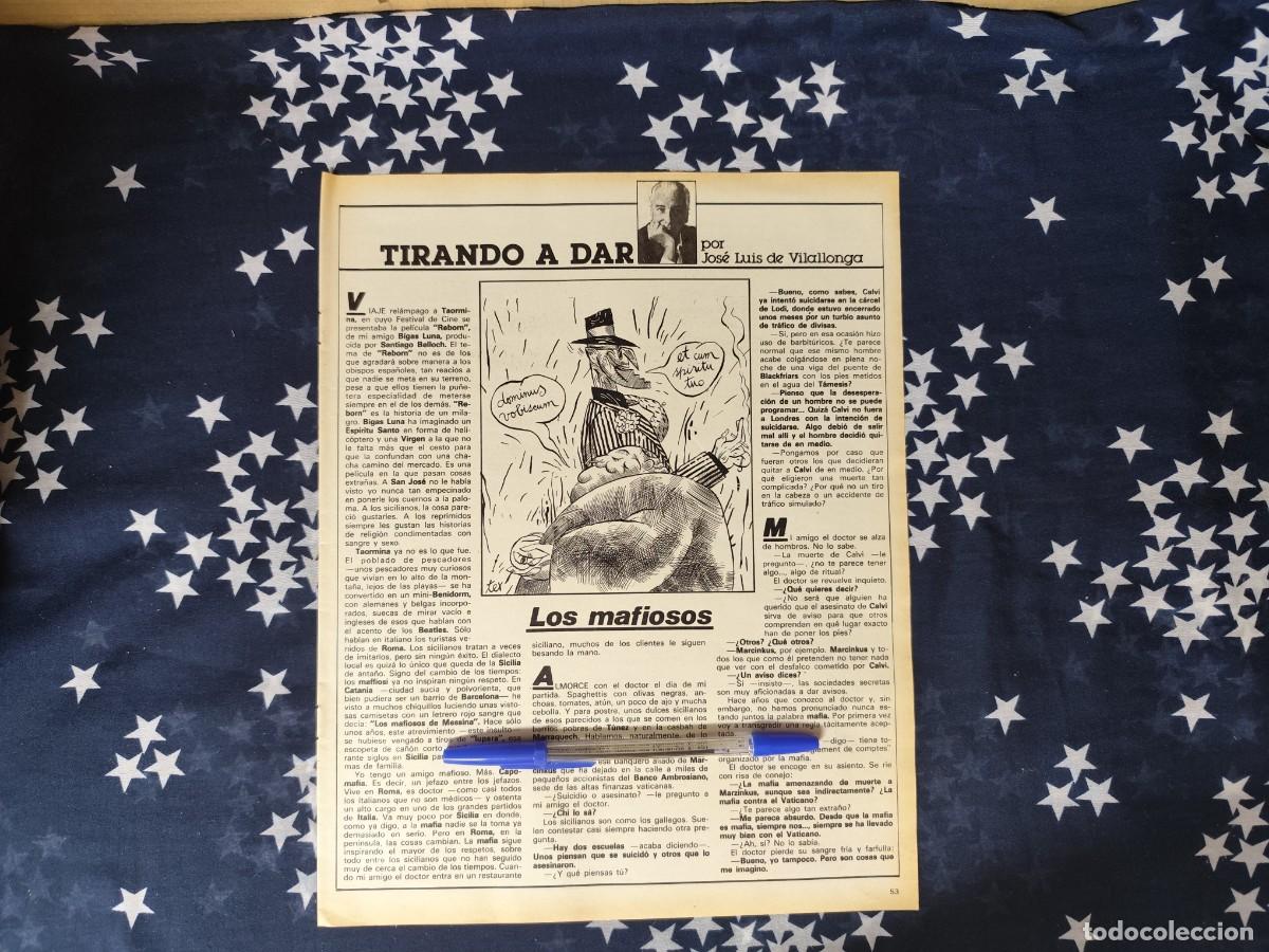 Coleccionismo de revista Intervi&uacute;: Tirando a dar Vilallonga Recorte / Clipping Revista Intervi&uacute; 329 - 1982
