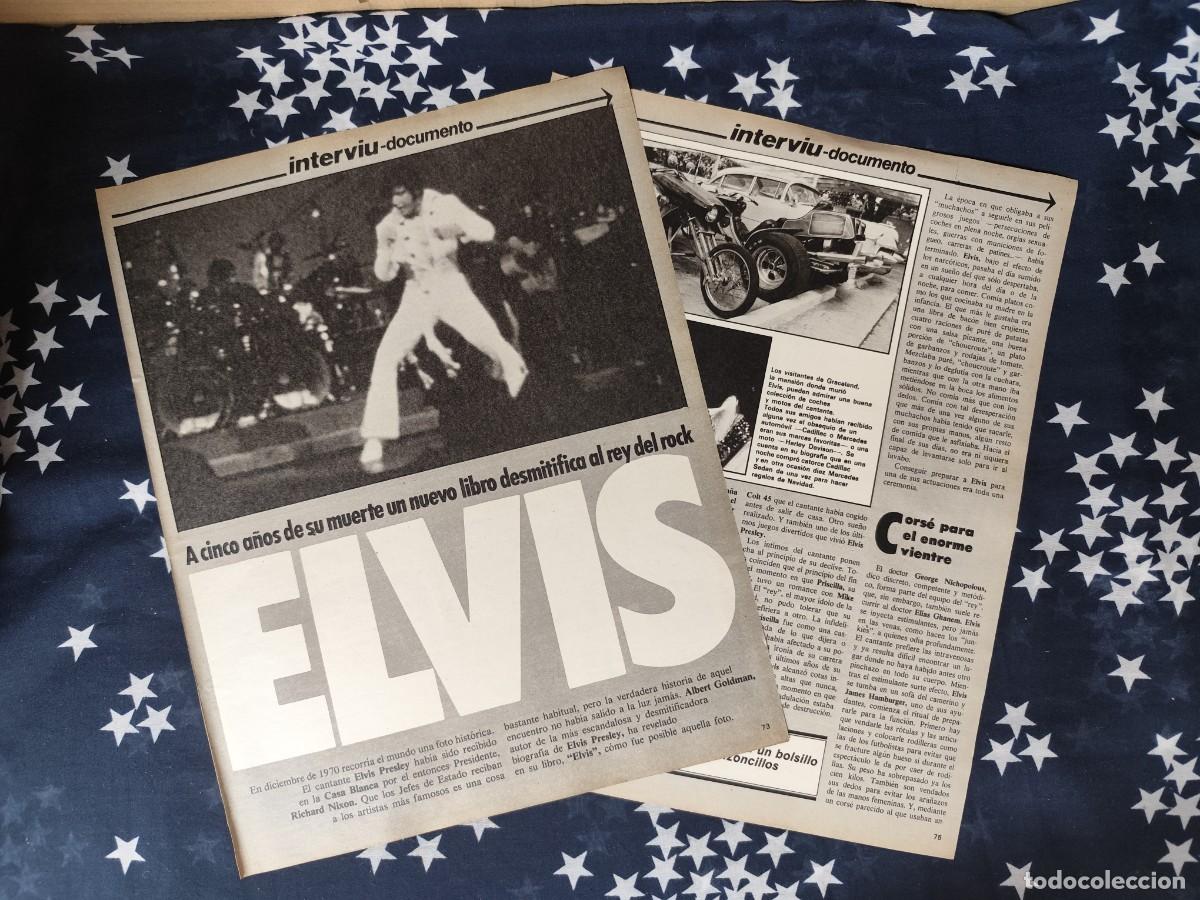 Coleccionismo de revista Intervi&uacute;: Elvis Recorte / Clipping Revista Intervi&uacute; 328 - 1982