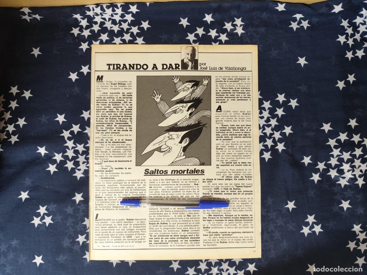 Coleccionismo de revista Intervi&uacute;: Tirando a dar Vilallonga Recorte / Clipping Revista Intervi&uacute; 328 - 1982