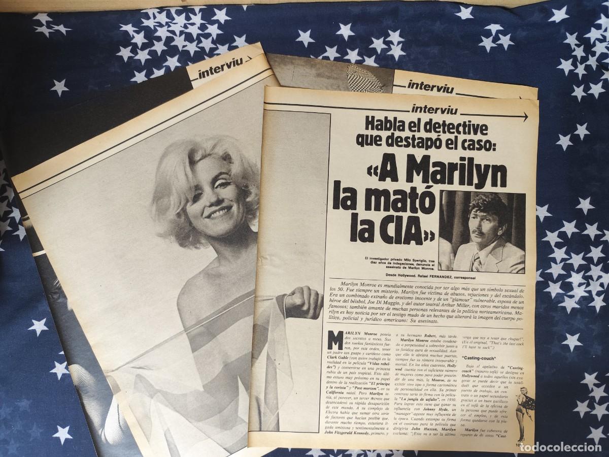 Coleccionismo de revista Intervi&uacute;: A Marilyn la mato la CIA Recorte / Clipping Revista Intervi&uacute; 326 - 1982