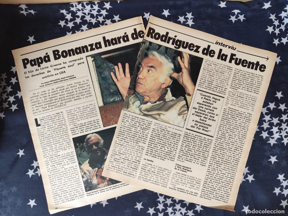 Coleccionismo de revista Intervi&uacute;: Papa Bonanza har&aacute; de Rodr&iacute;guez de la Fuente Recorte / Clipping Revista Intervi&uacute; 326 - 1982