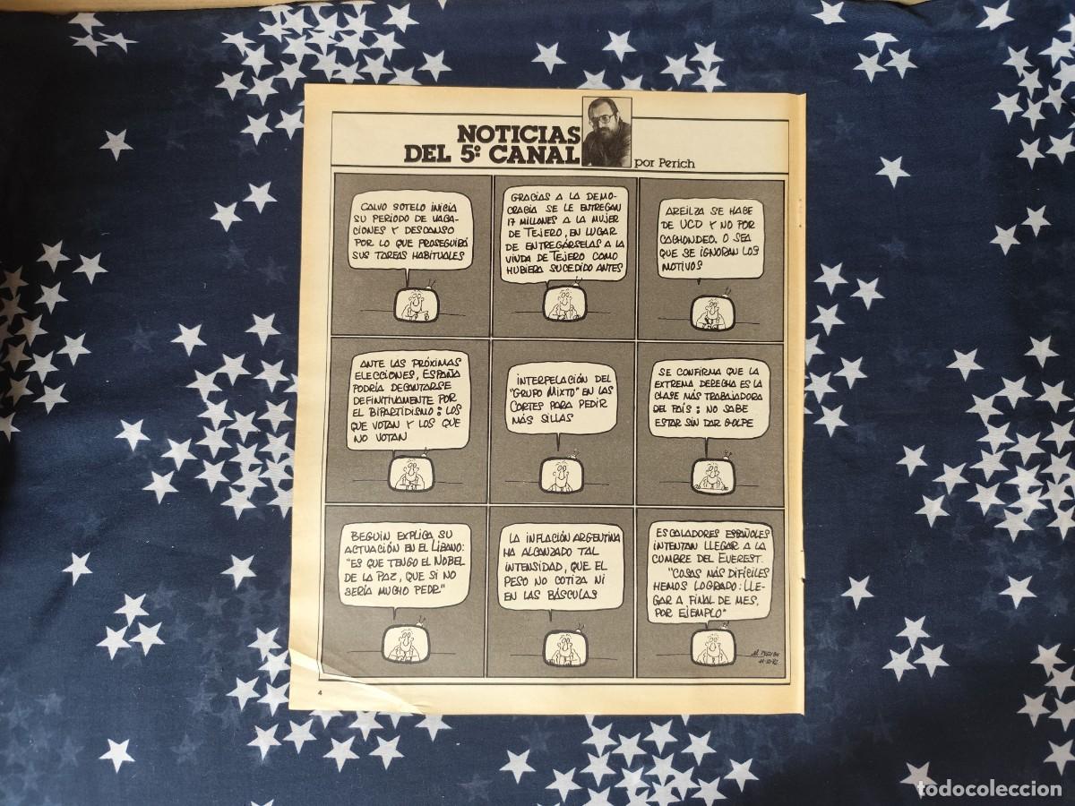 Coleccionismo de revista Intervi&uacute;: Noticias del 5&deg; canal Perich Recorte / Clipping Revista Intervi&uacute; 326 - 1982