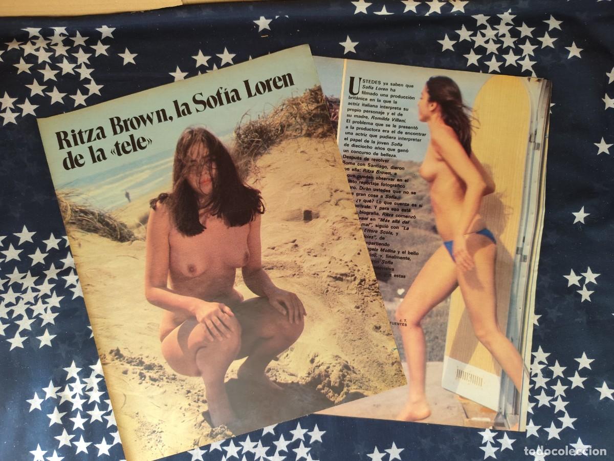 Coleccionismo de revista Intervi&uacute;: Ritza Brown ,la Sof&iacute;a Loren de la tele Recorte/Cliping Revista Interviu 305 - 1982