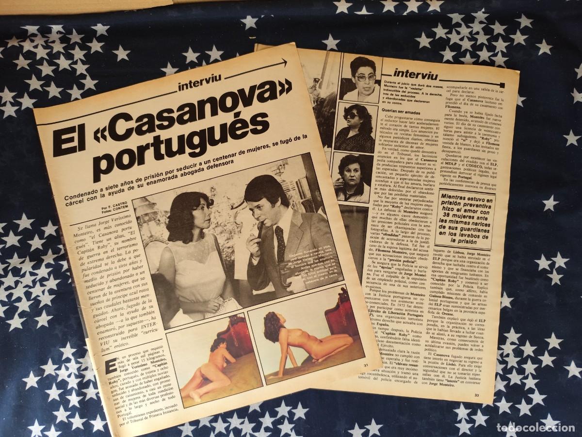 Coleccionismo de revista Intervi&uacute;: El Casanova portugu&eacute;s Recorte/Cliping Revista Interviu 305 - 1982