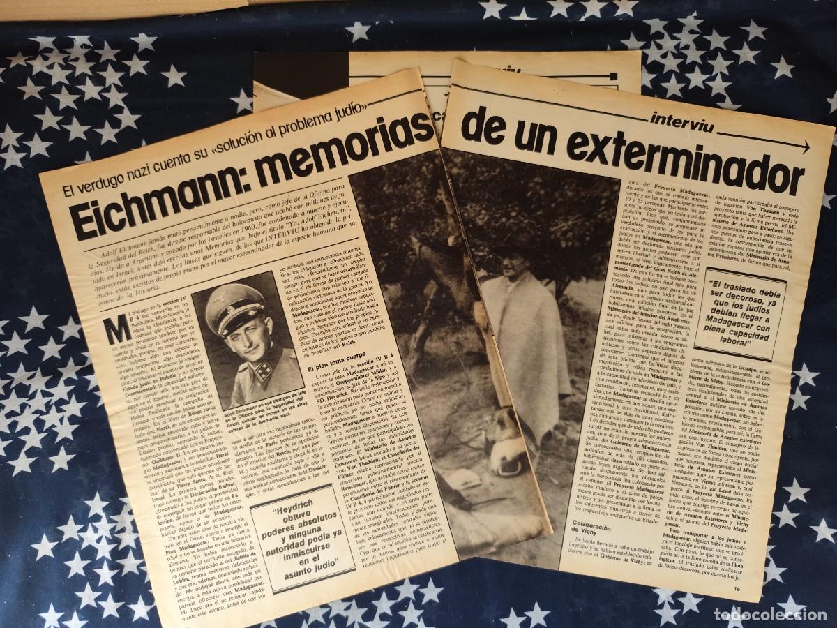 Coleccionismo de revista Intervi&uacute;: Eichmann : Memorias de un exterminador Recorte/Cliping Revista Interviu 305 - 1982