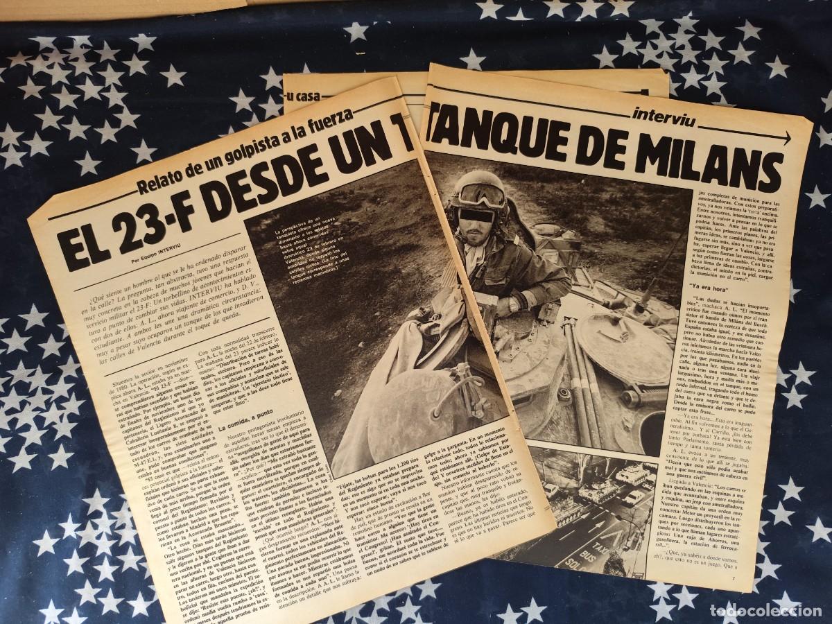 Coleccionismo de revista Intervi&uacute;: El 23-F desde un tanque de Milans Recorte/Cliping Revista Interviu 305 - 1982