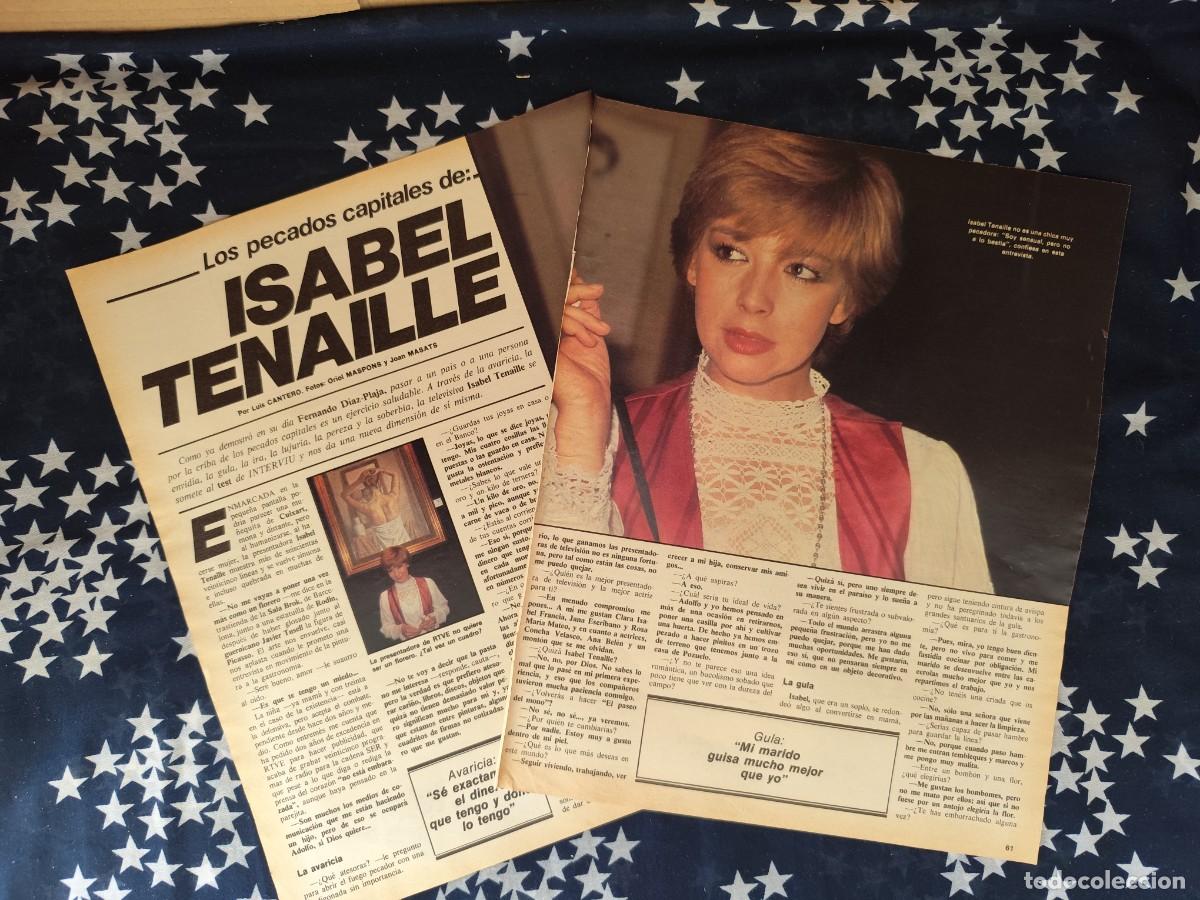 Coleccionismo de revista Intervi&uacute;: Los pecados capitales de.. Isabel Tenaille Recorte/Cliping Revista Interviu 306 - 1982