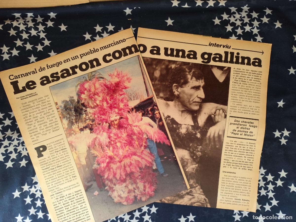 Coleccionismo de revista Intervi&uacute;: Pepe Mislan Lo asaron como a una gallina Recorte/Cliping Revista Interviu 306 - 1982