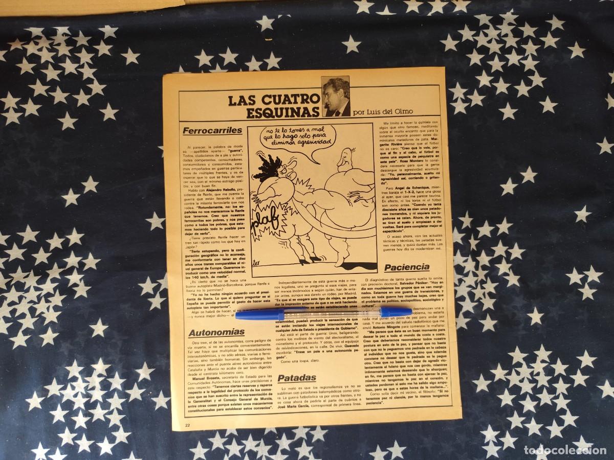 Coleccionismo de revista Intervi&uacute;: Las cuatro esquinas Luis del Olmo Recorte/Cliping Revista Interviu 306 - 1982