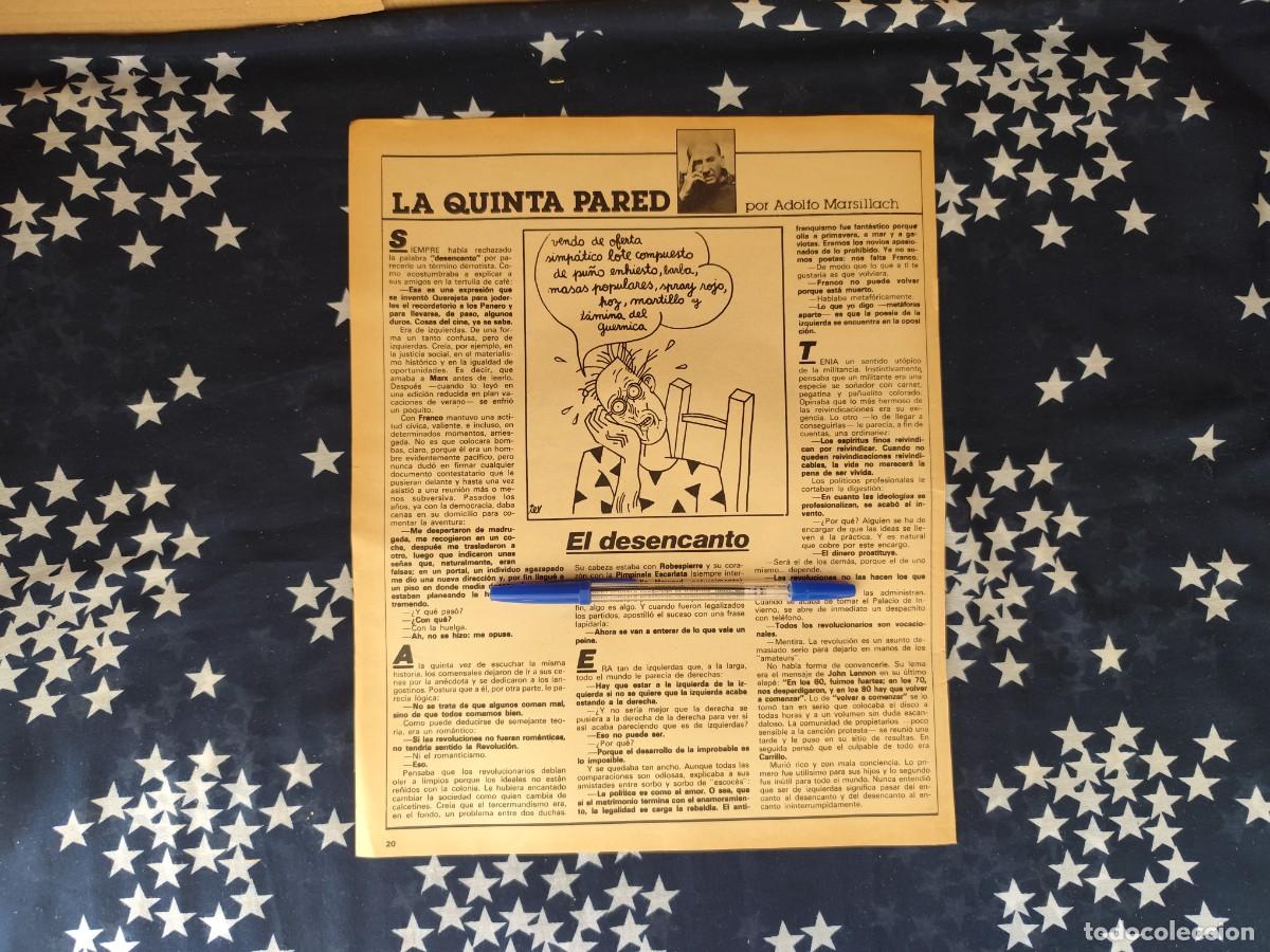 Coleccionismo de revista Intervi&uacute;: La quinta pared Adolfo Marsillach Recorte/Cliping Revista Interviu 306 - 1982