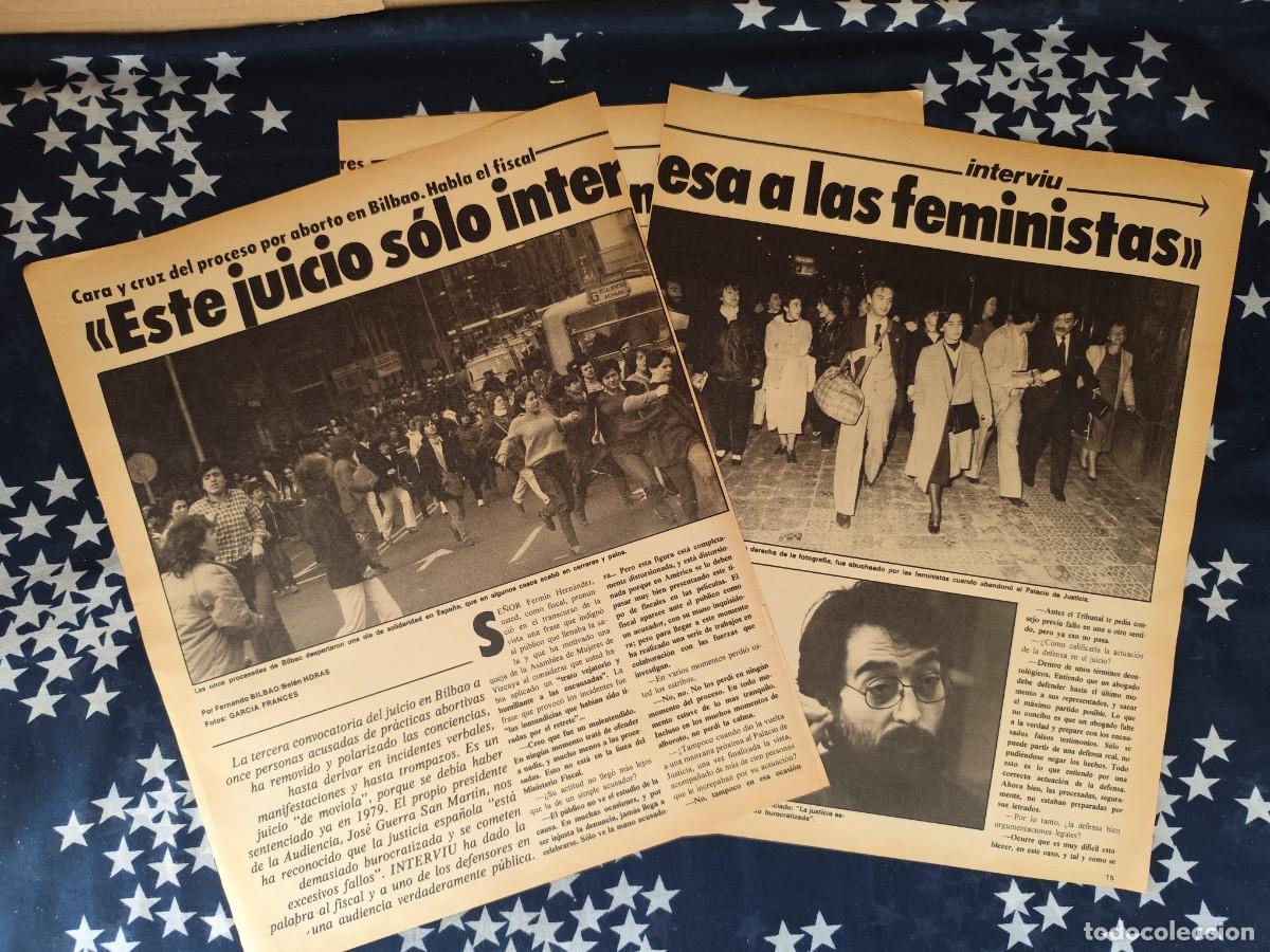 Coleccionismo de revista Intervi&uacute;: Este juicio solo interesa a las feministas Recorte/Cliping Revista Interviu 306 - 1982