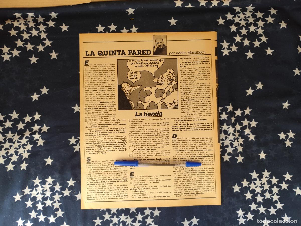 Coleccionismo de revista Intervi&uacute;: La quinta pared Adolfo Marsillach Recorte/Cliping Revista Interviu 307 - 1982