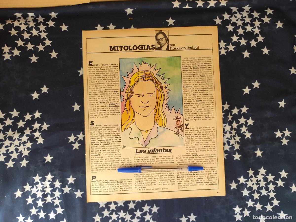 Coleccionismo de revista Intervi&uacute;: Mitolog&iacute;as Francisco Umbral Recorte/Cliping Revista Interviu 307 - 1982