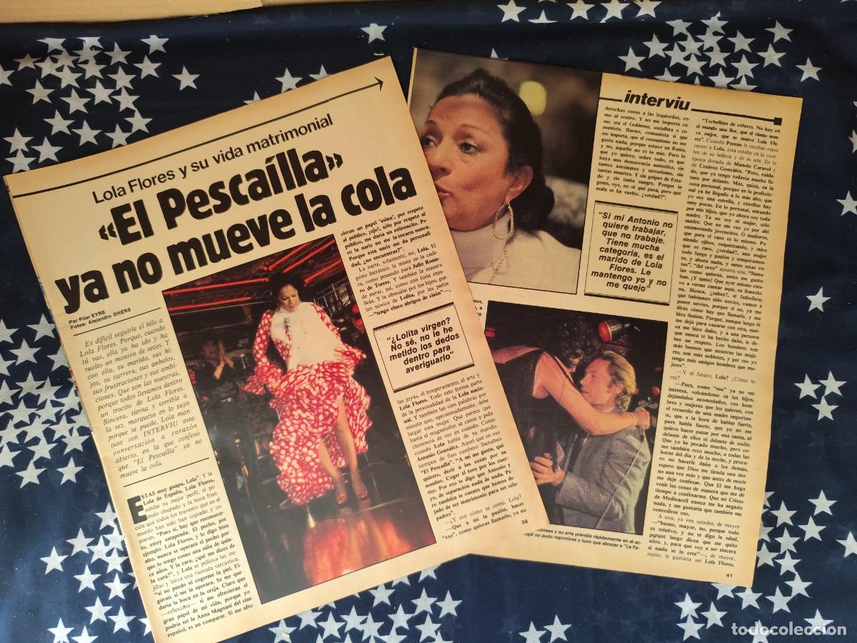 Coleccionismo de revista Intervi&uacute;: Lola Flores , el Pescadilla ya no mueve la cola Recorte/Cliping Revista Interviu 307 - 1982