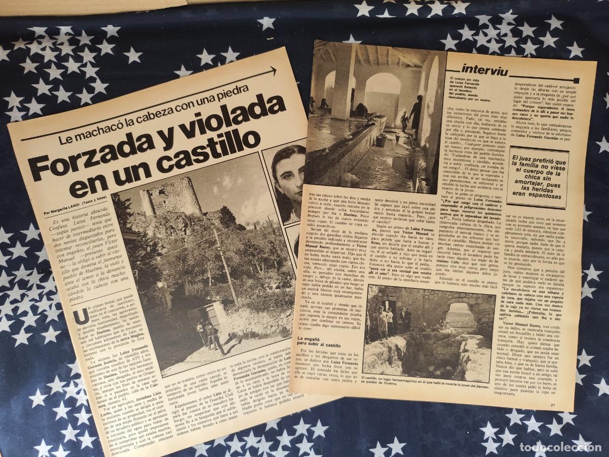 Coleccionismo de revista Intervi&uacute;: Forzada y violada en un castillo Recorte/Cliping Revista Interviu 308 - 1982