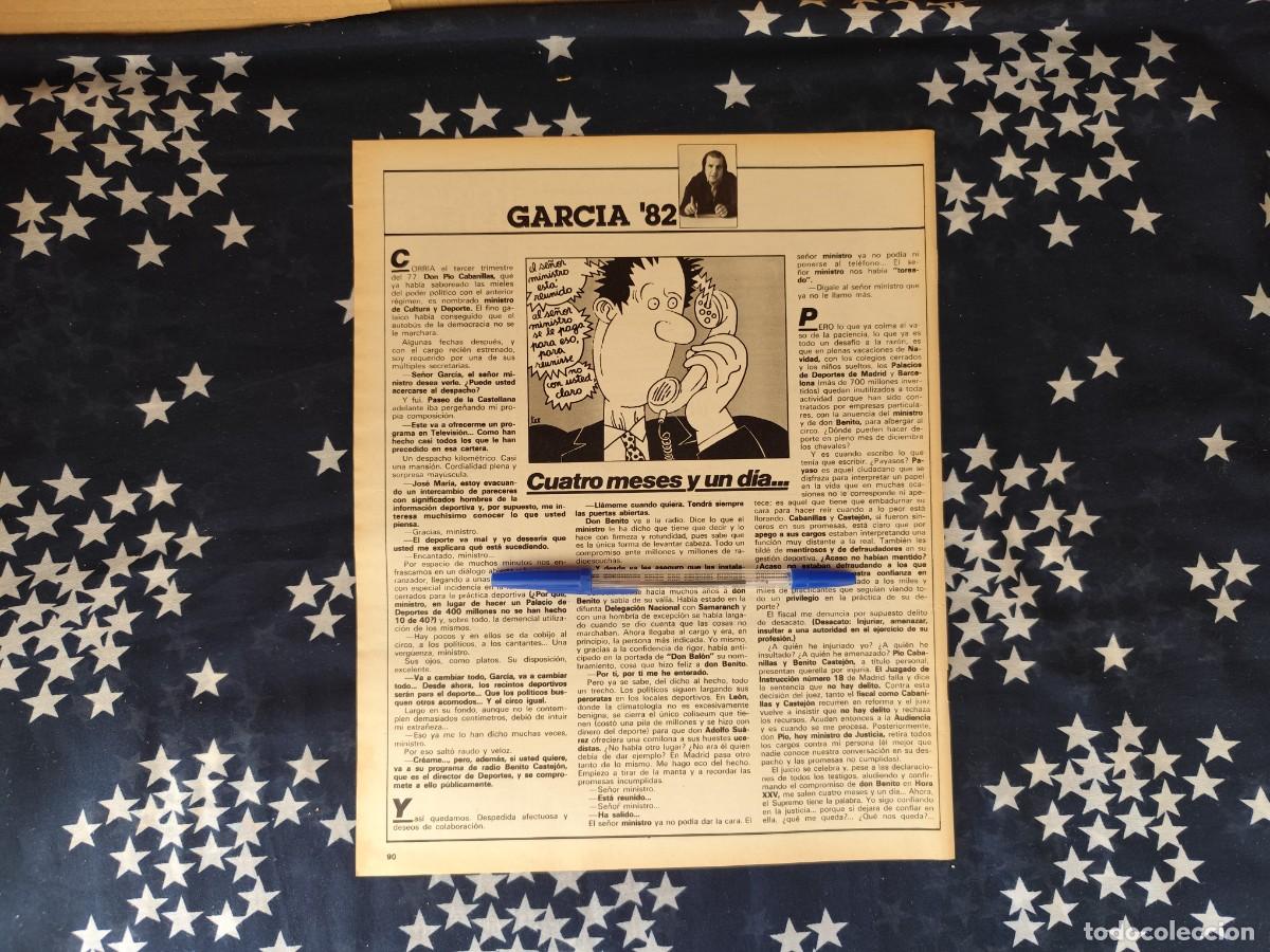 Coleccionismo de revista Intervi&uacute;: Garc&iacute;a 82 Recorte/Cliping Revista Interviu 309 - 1982