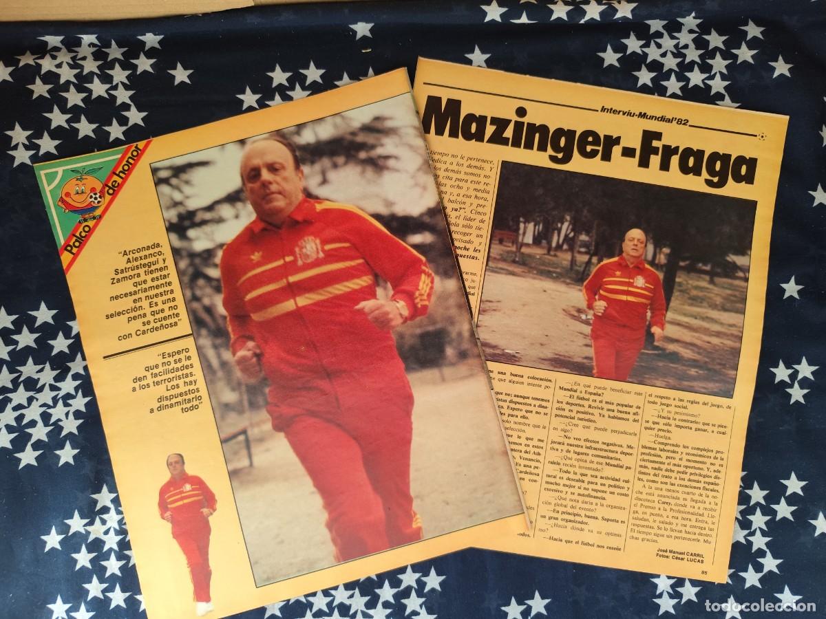 Coleccionismo de revista Intervi&uacute;: Interviu Mundial '82 Mazinger-Fraga Recorte/Cliping Revista Interviu 309 - 1982