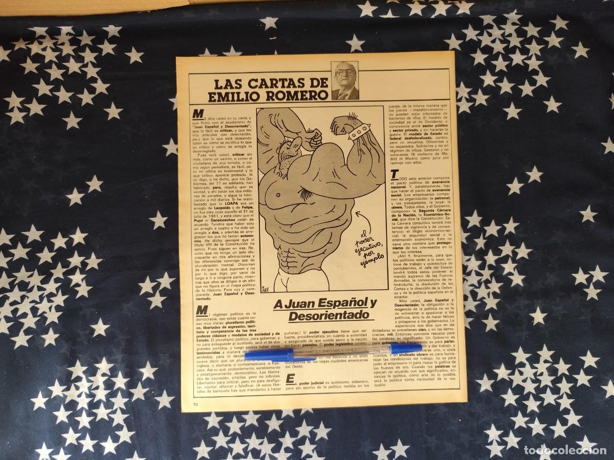 Coleccionismo de revista Intervi&uacute;: Las cartas de Emilio Romero Recorte/Cliping Revista Interviu 309 - 1982