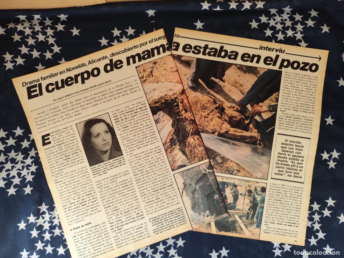 Coleccionismo de revista Intervi&uacute;: Drama familiar en Novelda Recorte/Cliping Revista Interviu 309 - 1982