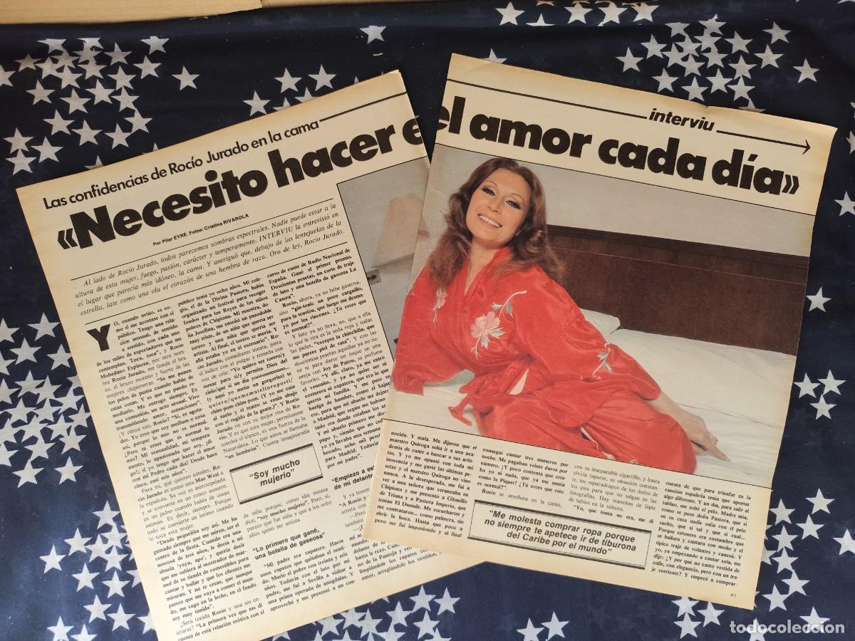 Coleccionismo de revista Intervi&uacute;: Roc&iacute;o Jurado Necesito hacer el amor todos los d&iacute;as Recorte/Cliping Revista Interviu 309 - 1982