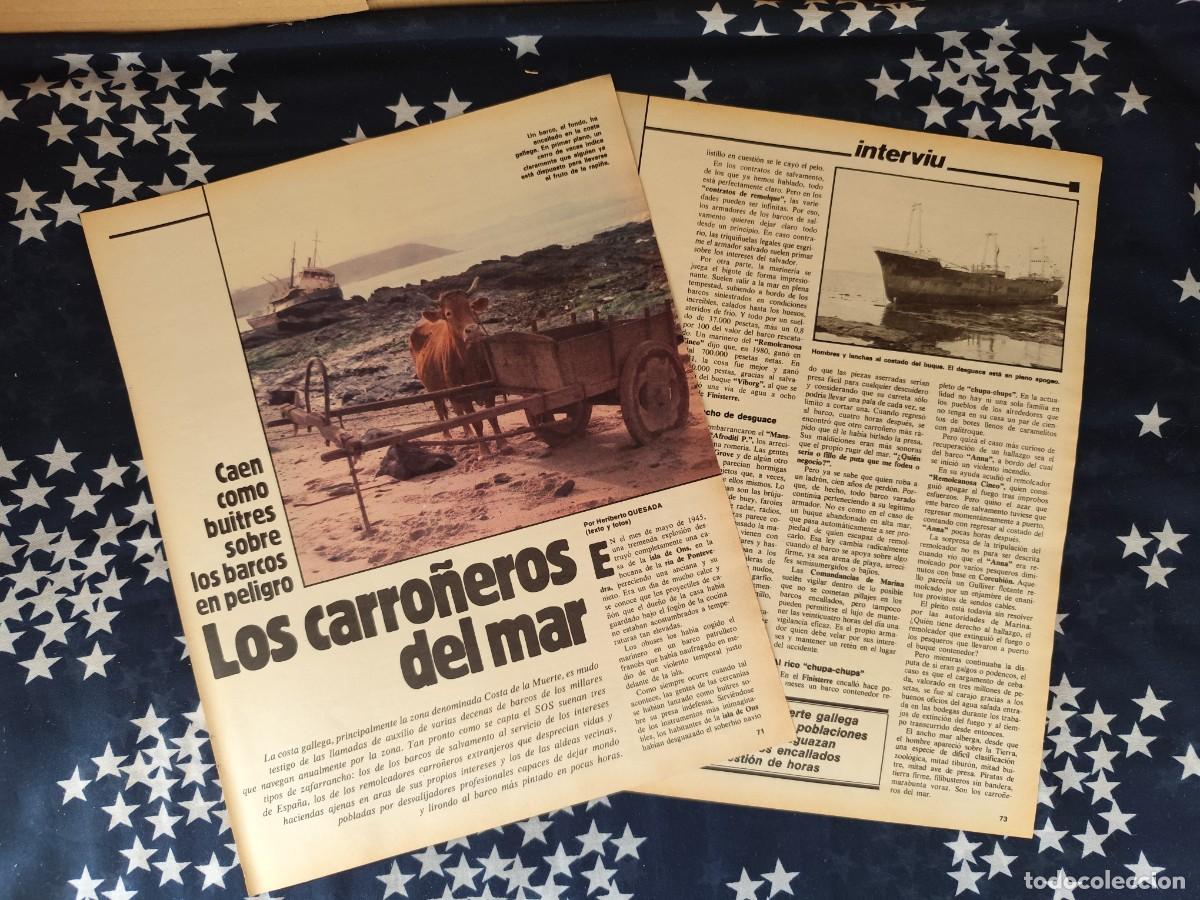 Coleccionismo de revista Intervi&uacute;: Los carro&ntilde;eros del mar Recorte/Cliping Revista Interviu 310 - 1982