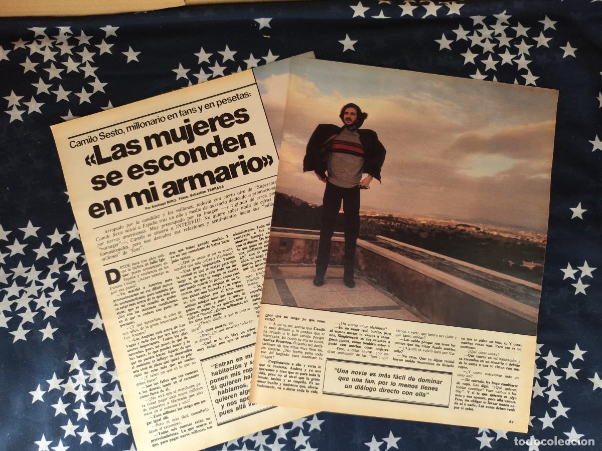 Coleccionismo de revista Intervi&uacute;: Camilo Sesto Las mujeres se esconden en mi armario Recorte/Cliping Revista Interviu 310 - 1982