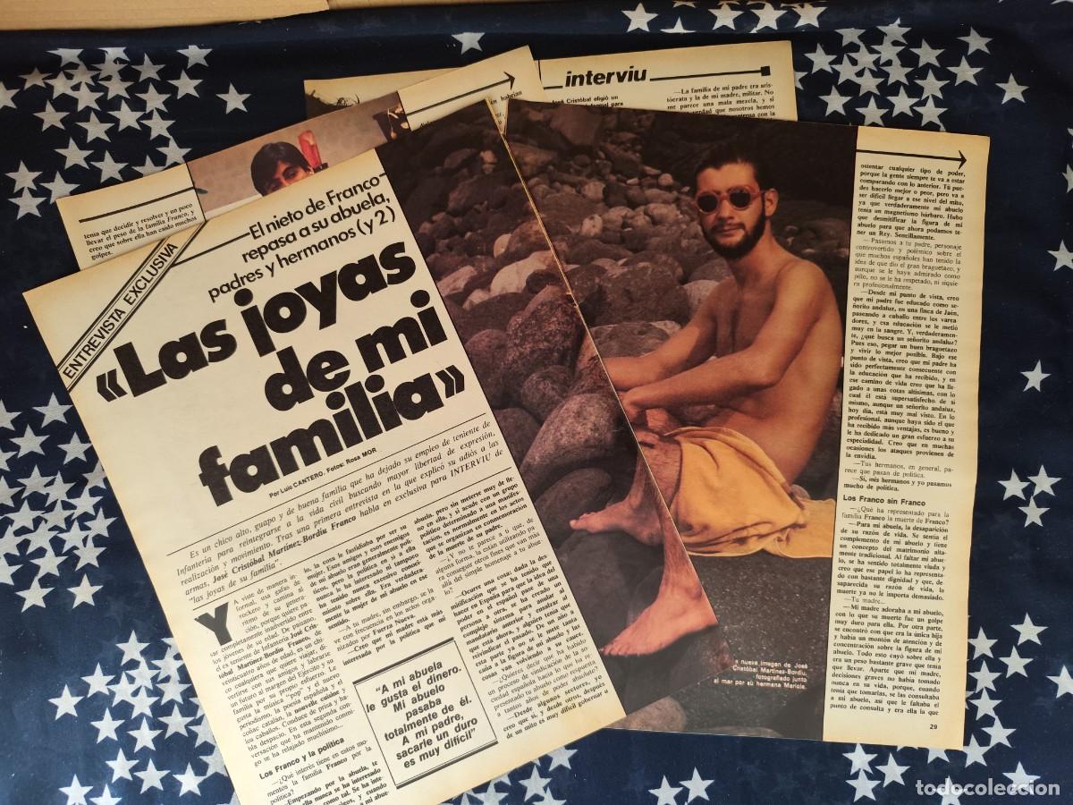 Coleccionismo de revista Intervi&uacute;: El nieto de Franco repasa a su abuela,padres y hermanos Recorte/Cliping Revista Interviu 310 - 1982