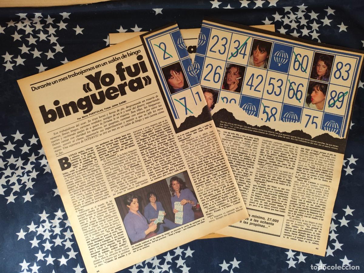 Coleccionismo de revista Intervi&uacute;: Yo fui binguera Recorte/Cliping Revista Interviu 311 - 1982