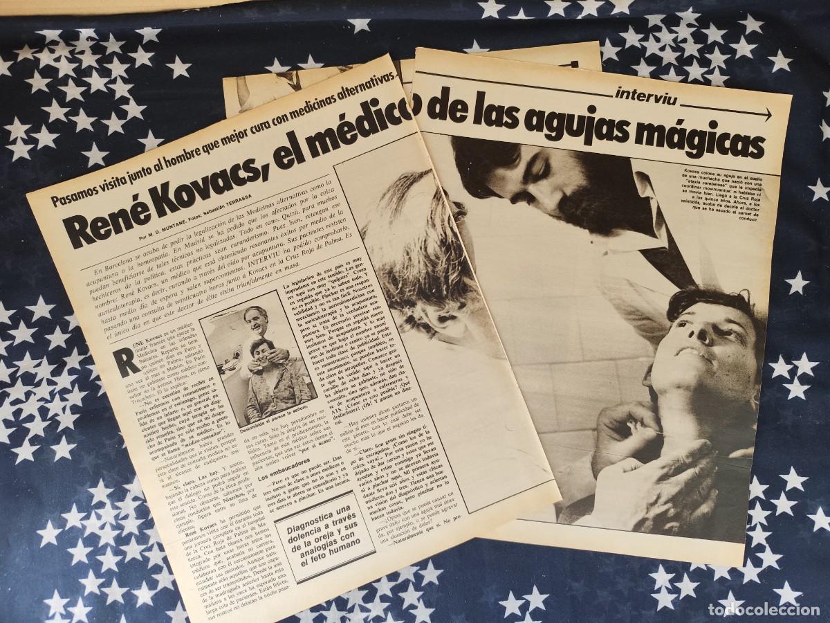 Coleccionismo de revista Intervi&uacute;: Rene Kovacs , el m&eacute;dico de las agujas m&aacute;gicas Recorte/Cliping Revista Interviu 311 - 1982