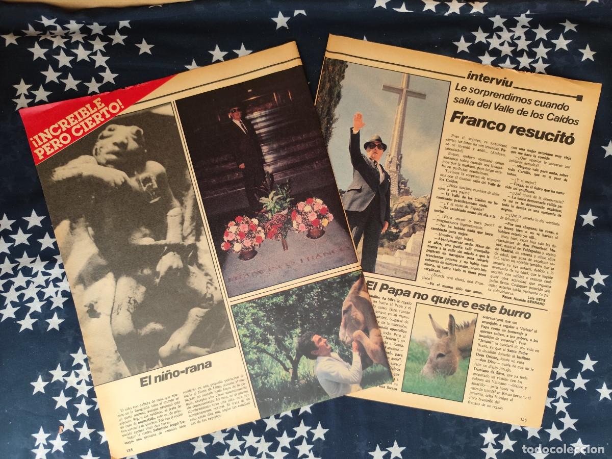 Coleccionismo de revista Intervi&uacute;: Incre&iacute;ble pero cierto Franco resucit&oacute; Recorte/Cliping Revista Interviu 312- 1982