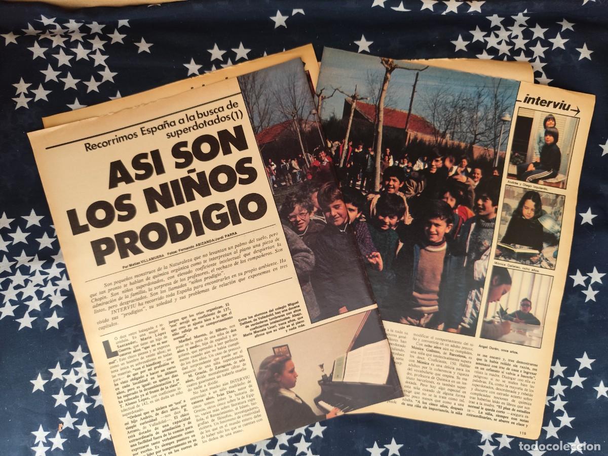 Coleccionismo de revista Intervi&uacute;: As&iacute; son los ni&ntilde;os prodjio Recorte/Cliping Revista Interviu 312- 1982
