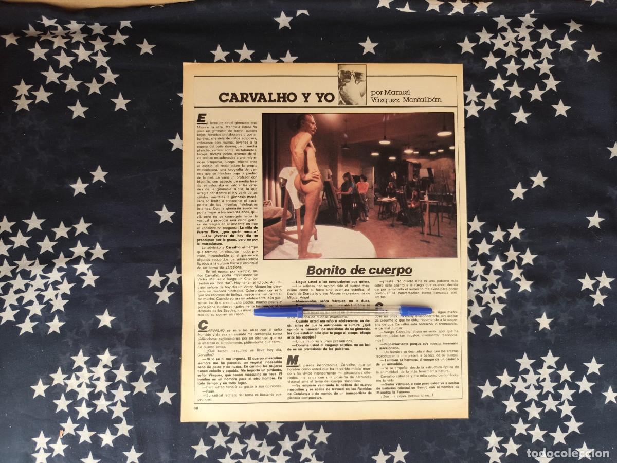 Coleccionismo de revista Intervi&uacute;: Carvalho y yo V&aacute;zquez Montalb&aacute;n Recorte/Cliping Revista Interviu 312- 1982
