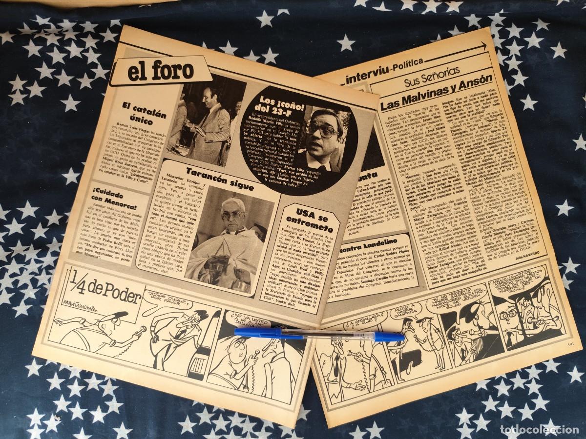 Coleccionismo de revista Intervi&uacute;: 1/4 de poder Martinmorales Recorte/Cliping Revista Interviu 313- 1982