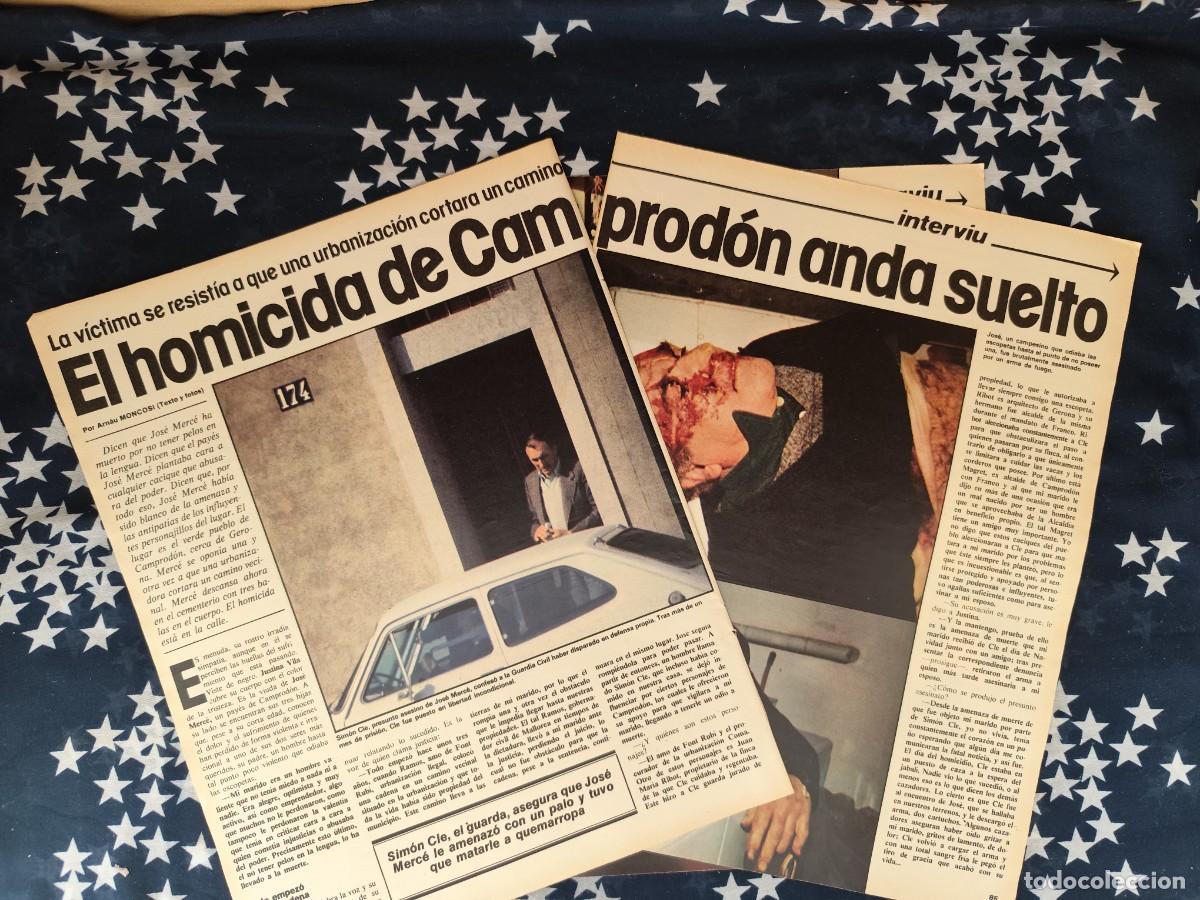 Coleccionismo de revista Intervi&uacute;: El homicida de Camprodon anda suelto Recorte/Cliping Revista Interviu 313- 1982