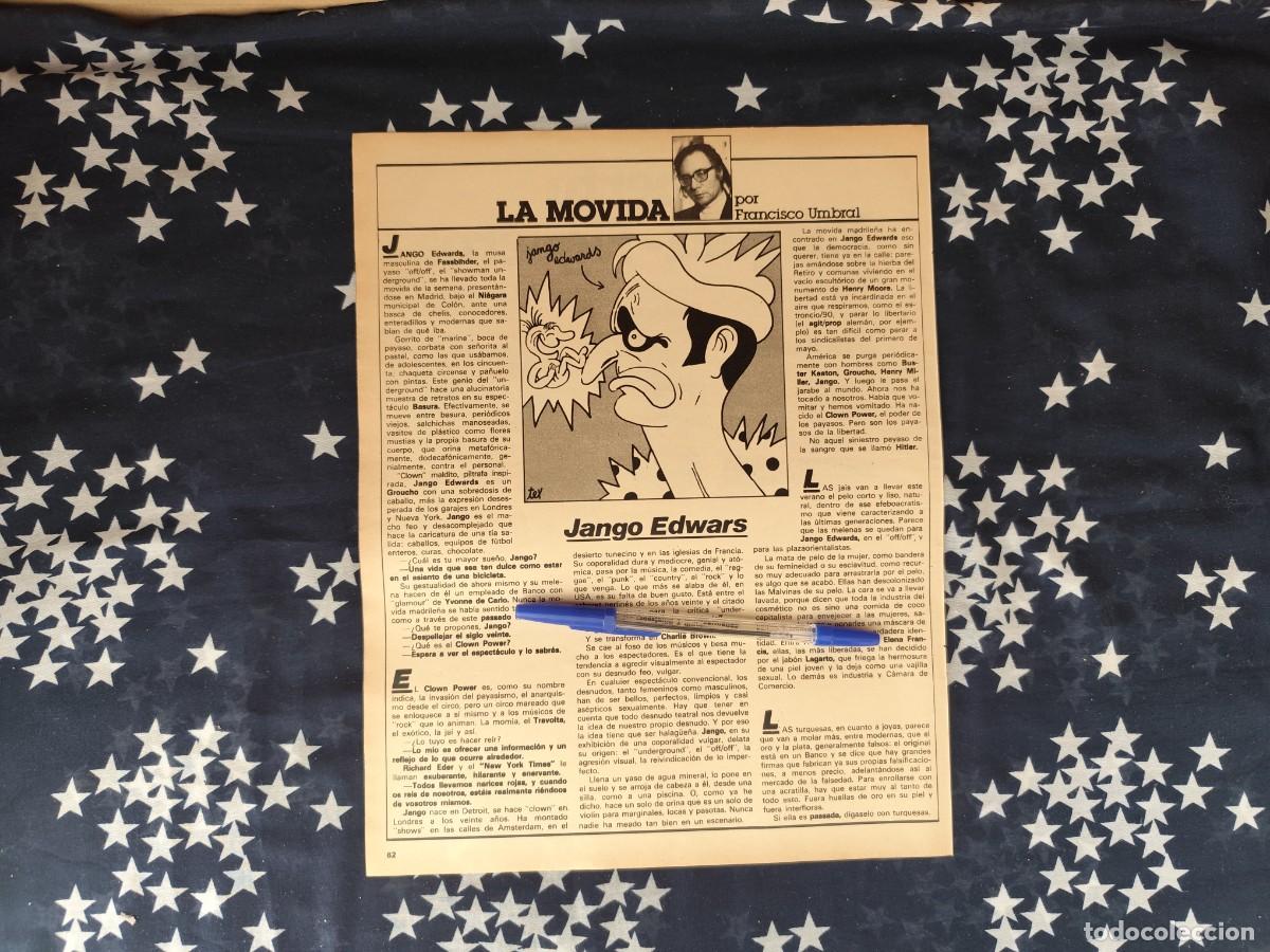 Coleccionismo de revista Intervi&uacute;: La movida Francisco Umbral Recorte/Cliping Revista Interviu 313- 1982