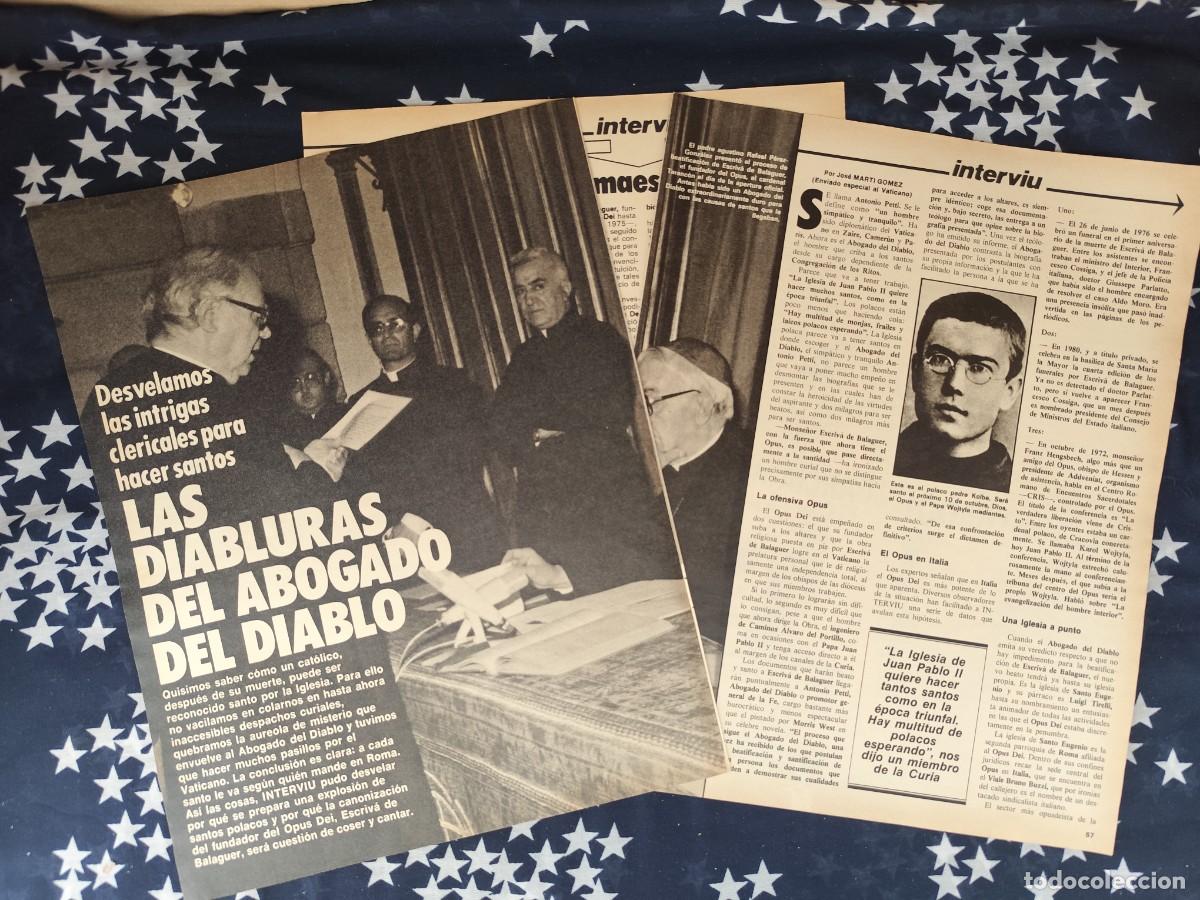 Coleccionismo de revista Intervi&uacute;: Las diabluras del abogado del diablo Recorte/Cliping Revista Interviu 313- 1982