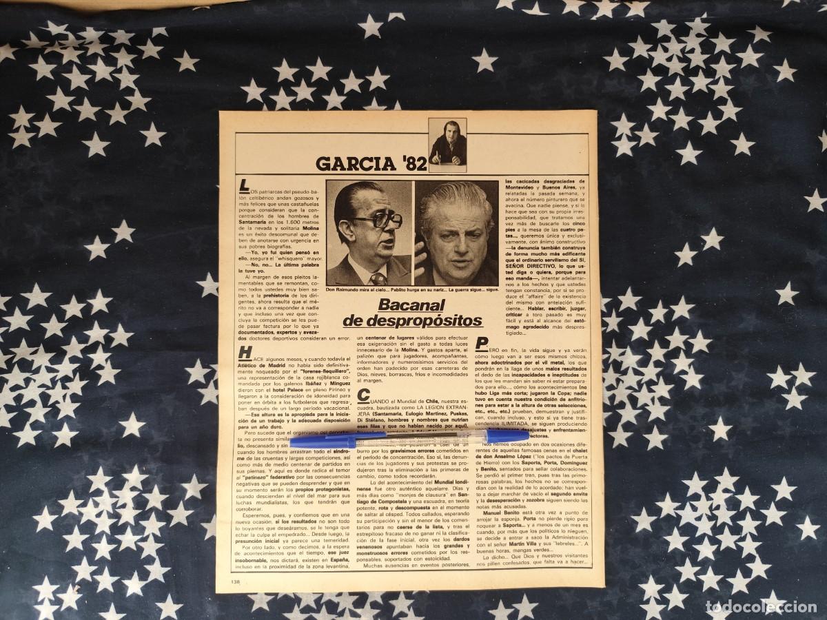 Coleccionismo de revista Intervi&uacute;: Garc&iacute;a '82 Recorte/Cliping Revista Interviu 314-1982