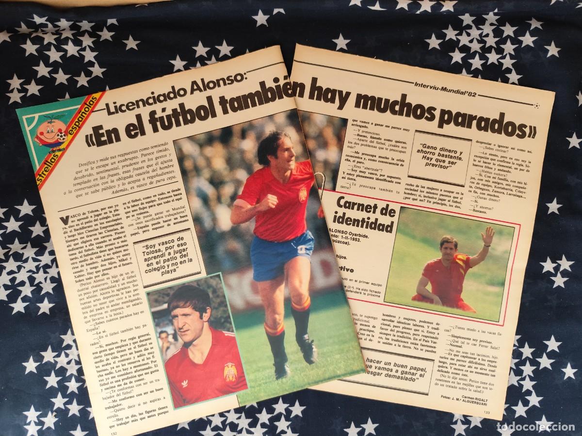 Coleccionismo de revista Intervi&uacute;: Licenciado Alonso En el f&uacute;tbol tambi&eacute;n hay muchos parados Recorte/Cliping Revista Interviu 314-1982