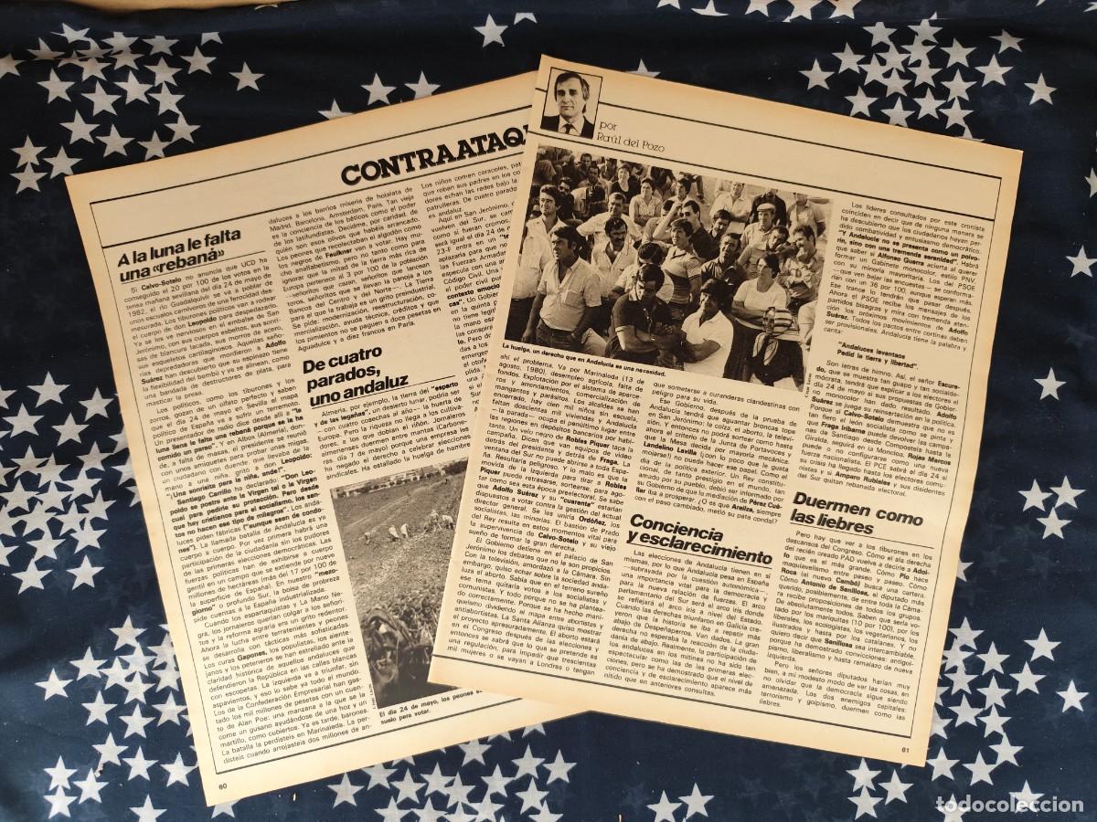 Coleccionismo de revista Intervi&uacute;: Contraataque Ra&uacute;l del Pozo Recorte/Cliping Revista Interviu 314-1982