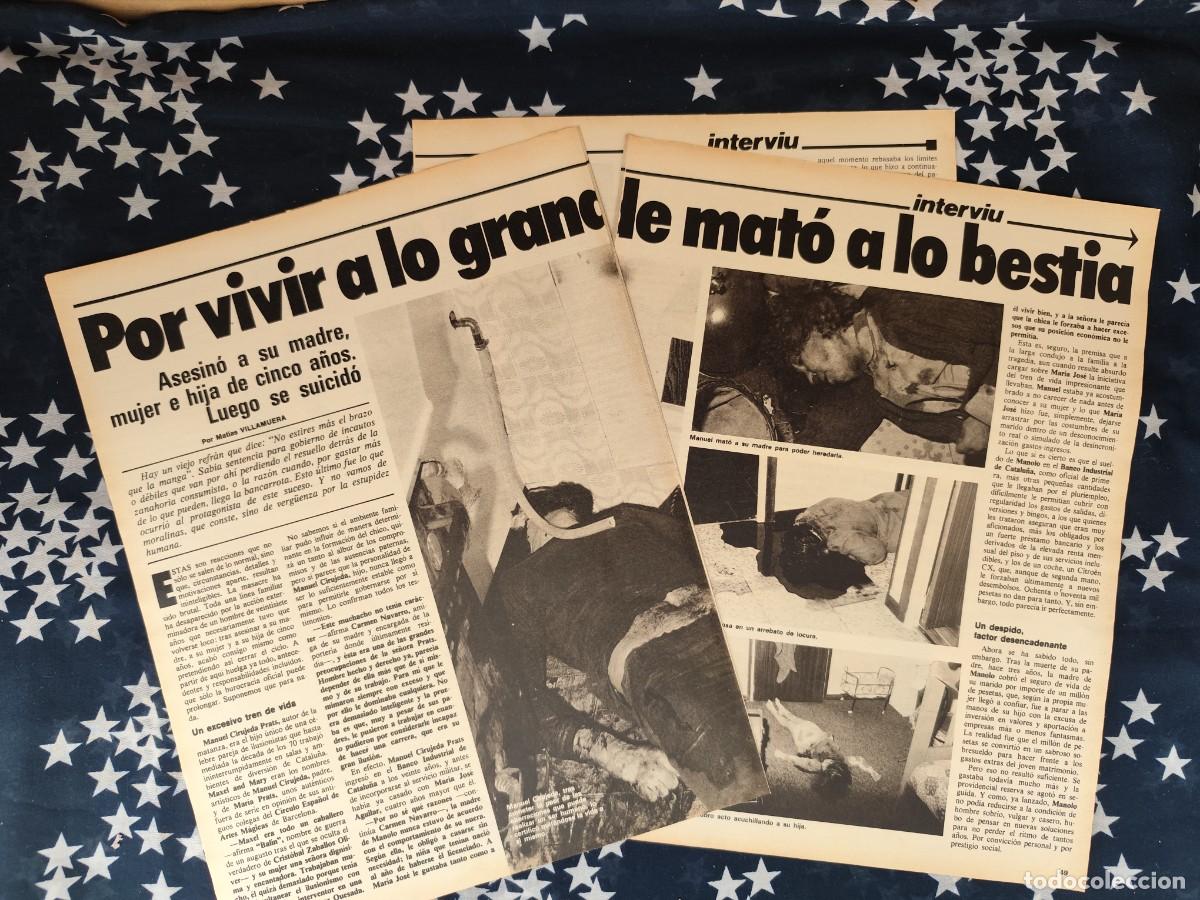 Coleccionismo de revista Intervi&uacute;: Por vivir a lo grande mato a lo bestia Recorte/Cliping Revista Interviu 314-1982